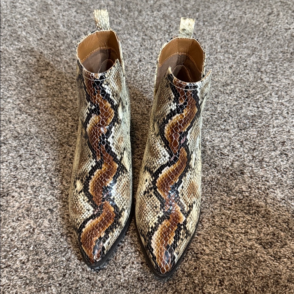 SOLD 
Snakeskin Ankle Boots - Picture 4 of 8